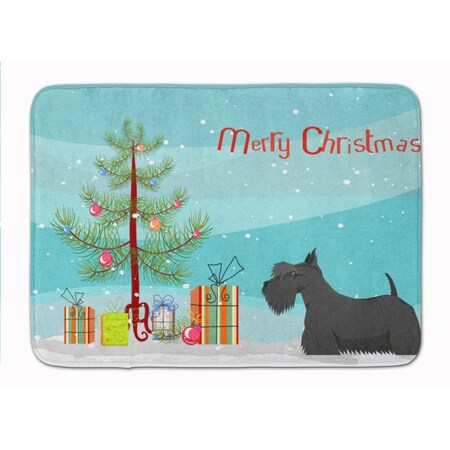 Carolines Treasures Scottish Terrier Christmas Tree Machine Washable Memory Foam Mat CK3560RUG